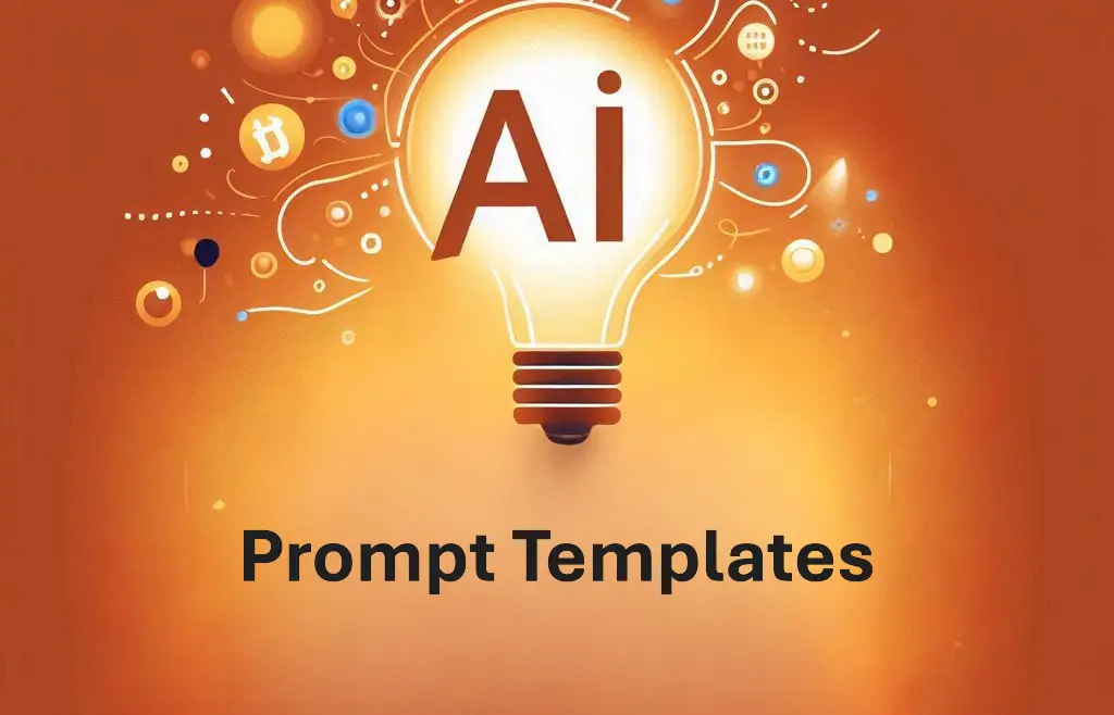 A lightbulb representing AI that reads Prompt Templates
