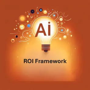 A lightbulb representing AI that reads ROI Framework